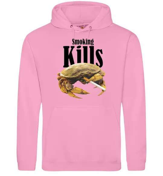 Чоловіча толстовка (худі) Smoking Crab Рожевий фото