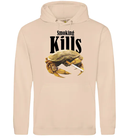 Жіноча толстовка (худі) Smoking Crab Пісочний фото