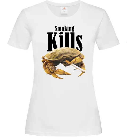 Жіноча футболка Smoking Crab Білий фото