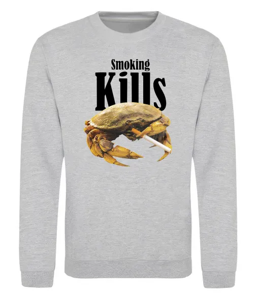 Свитшот Smoking Crab Серый меланж фото