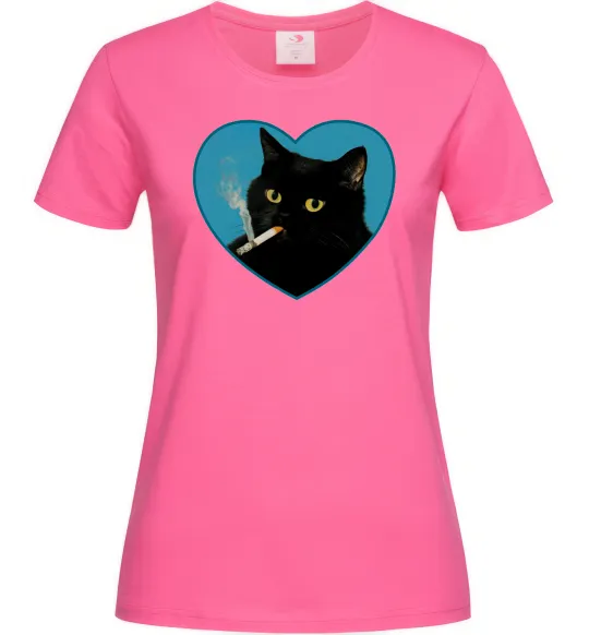 Женская футболка Bad Kitty Y2K Ярко-розовый фото