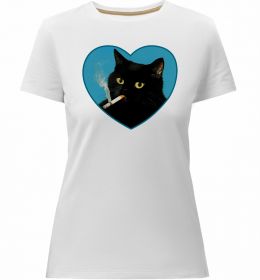 Женская премиум футболка Bad Kitty Y2K