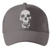 Кепка Old school skull Серый фото