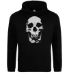 Женская толстовка (худи) Old school skull Черный фото