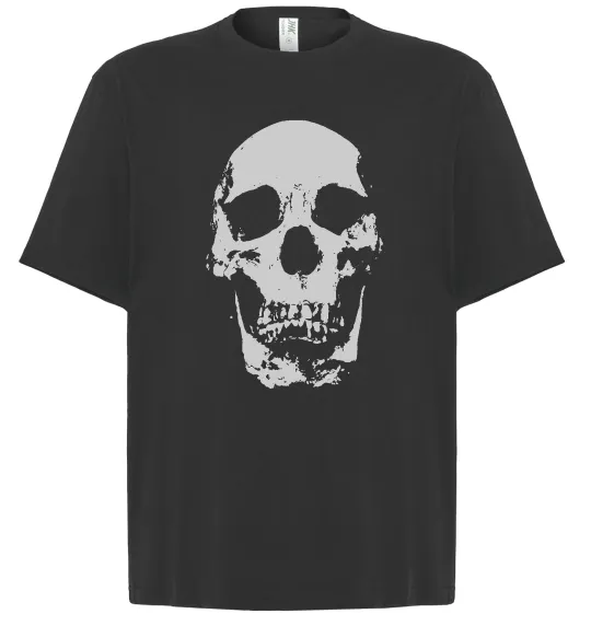 Футболка Оверсайз Old school skull Черный фото