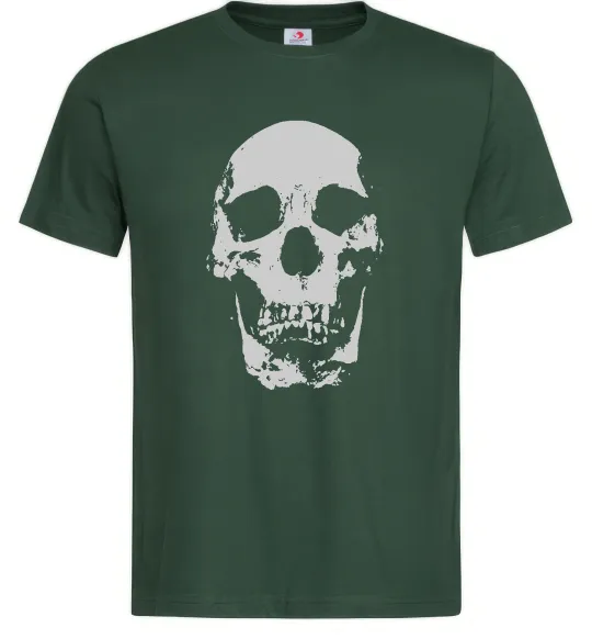 Мужская футболка Old school skull Темно-зеленый фото