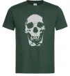 Мужская футболка Old school skull Темно-зеленый фото