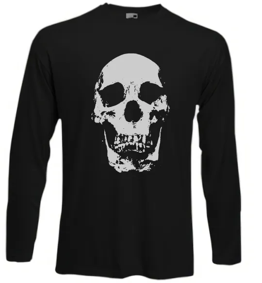 Лонгслив Old school skull Черный фото