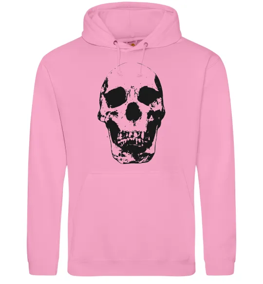 Мужская толстовка (худи) Old school skull Розовый фото
