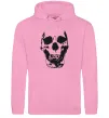 Мужская толстовка (худи) Old school skull Розовый фото