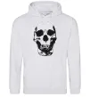 Женская толстовка (худи) Old school skull Серый меланж фото
