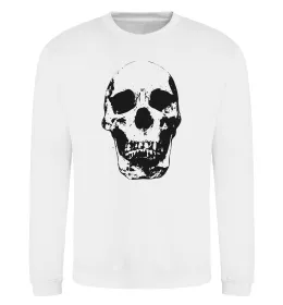 Свитшот Old school skull Белый фото