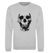 Свитшот Old school skull Серый меланж Свитшот Old school skull Серый меланж фото