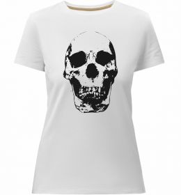 Женская премиум футболка Old school skull