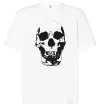 Футболка Оверсайз Old school skull Белый фото