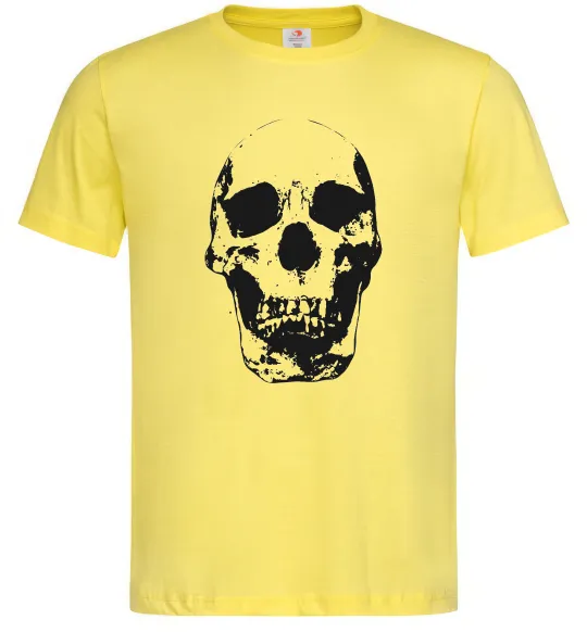Мужская футболка Old school skull Лимонный фото