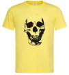 Мужская футболка Old school skull Лимонный фото