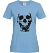 Женская футболка Old school skull Голубой фото