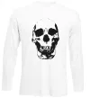 Лонгслив Old school skull Белый фото