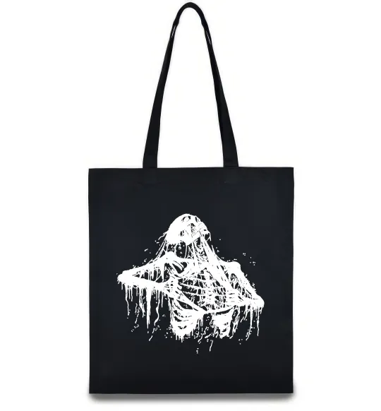 Эко-сумка Скелет розірваний навпіл Черный фото