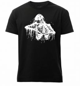 Мужская премиум футболка Скелет розірваний навпіл