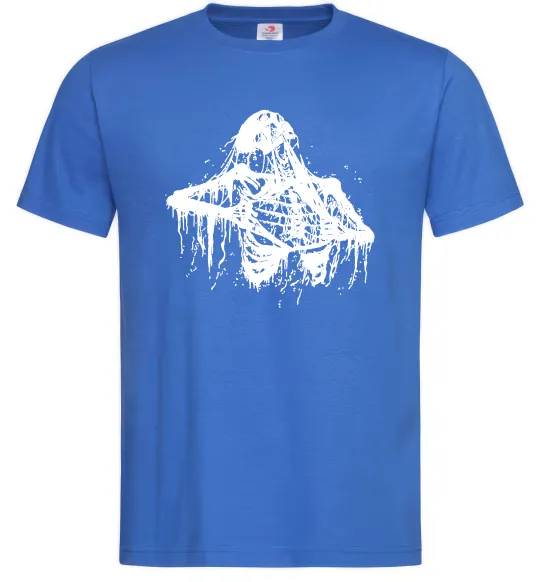 Мужская футболка Скелет розірваний навпіл Ярко-синий фото