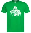 Мужская футболка Скелет розірваний навпіл Зеленый фото