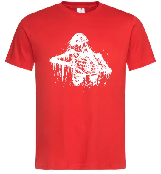 Мужская футболка Скелет розірваний навпіл Красный фото