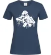 Женская футболка Скелет розірваний навпіл Темно-синий фото