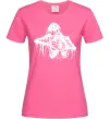 Женская футболка Скелет розірваний навпіл Ярко-розовый фото
