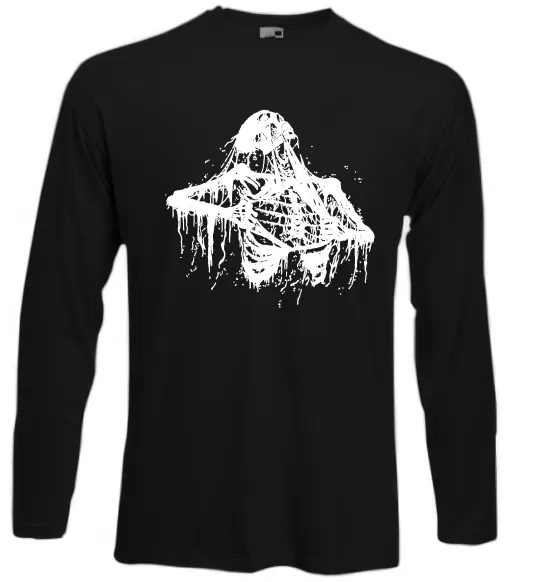 Лонгслив Скелет розірваний навпіл Черный фото