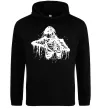 Мужская толстовка (худи) Скелет розірваний навпіл Черный фото