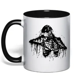 Чашка с цветной ручкой