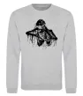 Свитшот Скелет розірваний навпіл Серый меланж фото