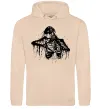 Мужская толстовка (худи) Скелет розірваний навпіл Песочный фото