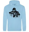 Женская толстовка (худи) Скелет розірваний навпіл Голубой фото