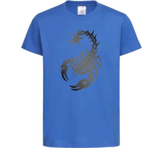 Дитяча футболка Cyber Scorpio Яскраво-синій фото