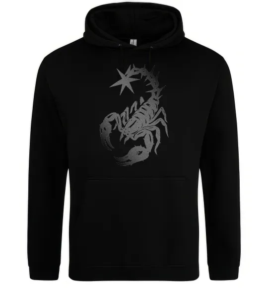 Чоловіча толстовка (худі) Cyber Scorpio Чорний фото
