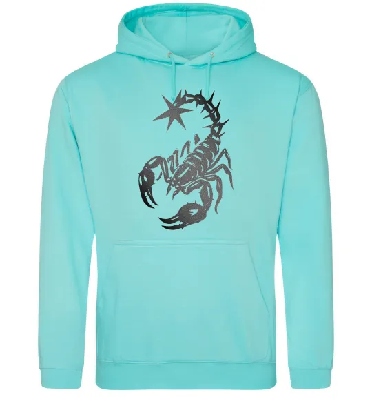 Чоловіча толстовка (худі) Cyber Scorpio М'ятний фото