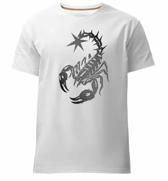 Мужская премиум футболка Cyber Scorpio Белый фото