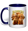 Чашка с цветной ручкой Hoppers Mabel Глубокий темно-синий фото