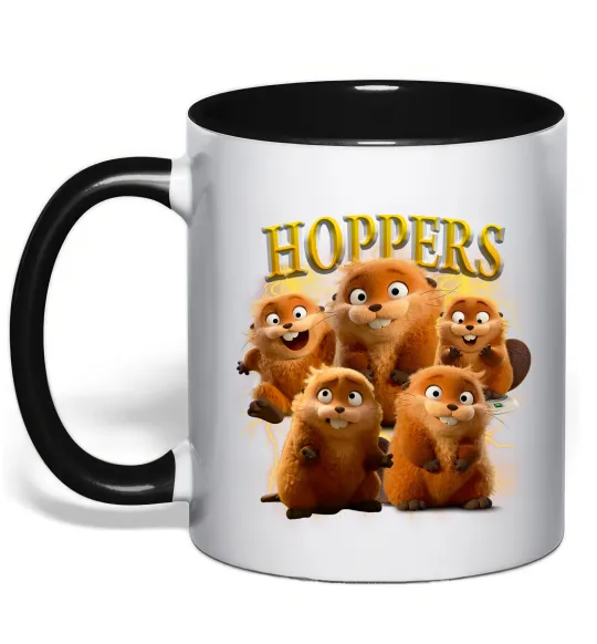 Чашка с цветной ручкой Hoppers Mabel Черный фото