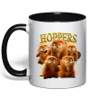 Чашка с цветной ручкой Hoppers Mabel Черный фото