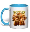 Чашка с цветной ручкой Hoppers Mabel Голубой фото