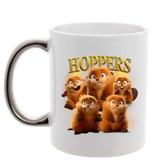 Чашка с цветной ручкой Hoppers Mabel Серебро фото