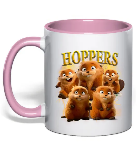 Чашка с цветной ручкой Hoppers Mabel Нежно розовый фото
