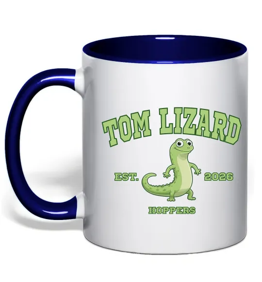 Чашка с цветной ручкой Tom Lizard Глубокий темно-синий фото