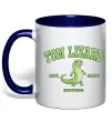 Чашка с цветной ручкой Tom Lizard Глубокий темно-синий фото