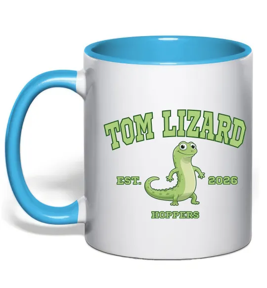 Чашка с цветной ручкой Tom Lizard Голубой фото