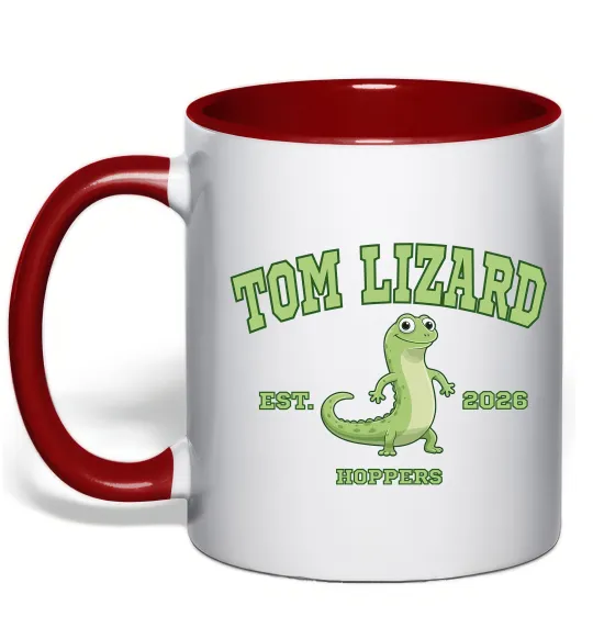 Чашка с цветной ручкой Tom Lizard Красный фото